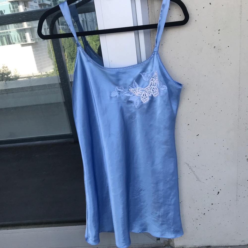 Baby Blue Butterfly Slip Dress